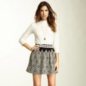 Free People Black & White Tribal Alexus Skirt 6